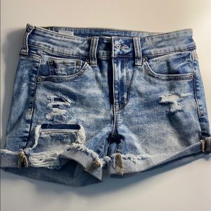 American Eagle Ripped Jean Shorts